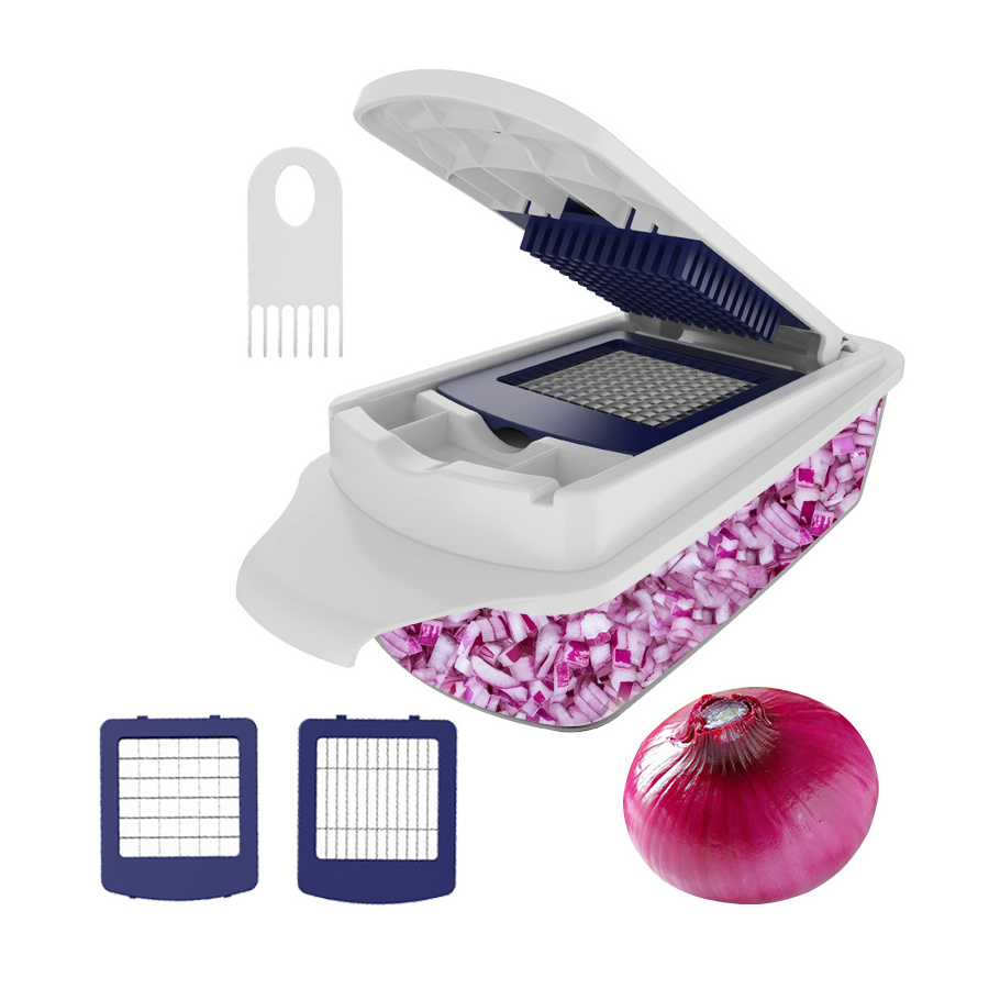 Multifunctional Manual Vegetable & Fruit Cutter All-in-1 Potato & Onion Chopper Shredder & Slicer