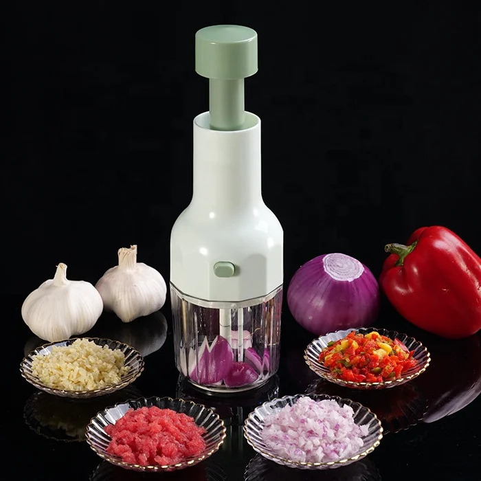 Kitchen gadget restaurant mini manual press garlic vegetable chopper machine onion chopper cutter