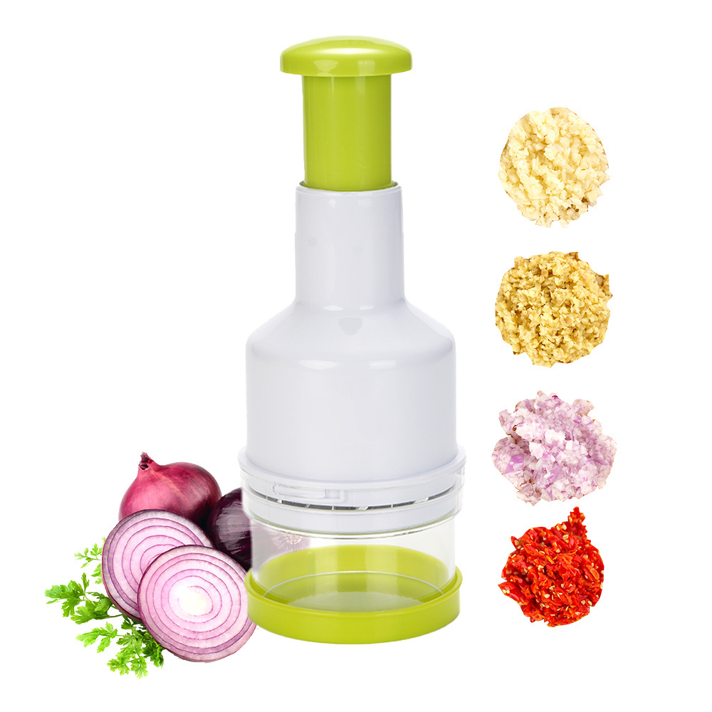 Kitchen gadget multifunctional manual food hand slap chopper garlic press chopper slicer salad vegetable onion speedy cutter