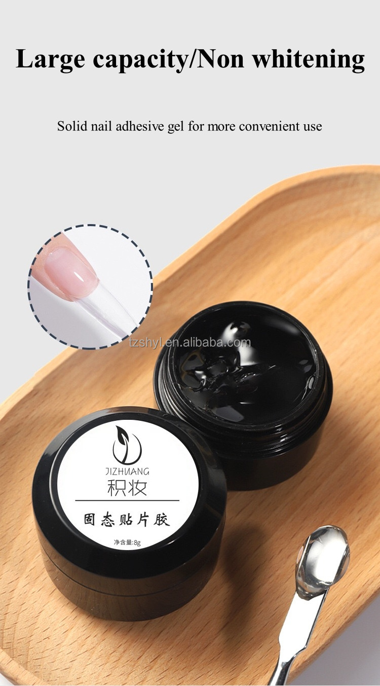 Free shipping Easy Stick Solid Nail Patch Gel No-Flowing Modelling Stick Tips Clear Nail Gel Gummy Adhesive Bond UV Nail Glue