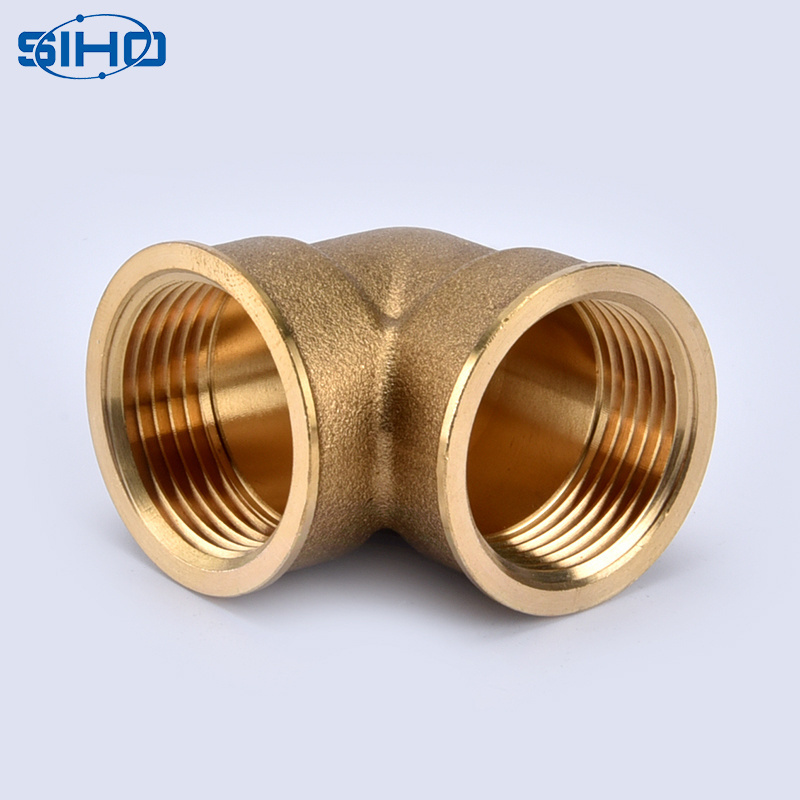 Compression Fittings Elbow Best Quality 90 Degree Fitting/brass Base Oil Water Gas Yellow Brass Color Male Square Equal ISO 9001