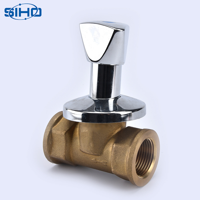 Water Built-in Stop Valve High Quality Brass Standard Normal Temperature Brass Color Ball Stop & Waste Valves Manual General BSP