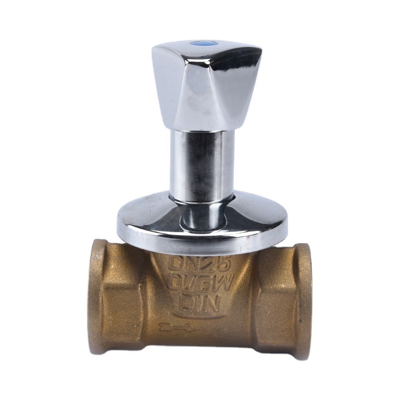 Water Built-in Stop Valve High Quality Brass Standard Normal Temperature Brass Color Ball Stop & Waste Valves Manual General BSP