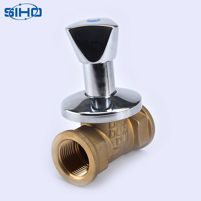 Water Built-in Stop Valve High Quality Brass Standard Normal Temperature Brass Color Ball Stop & Waste Valves Manual General BSP