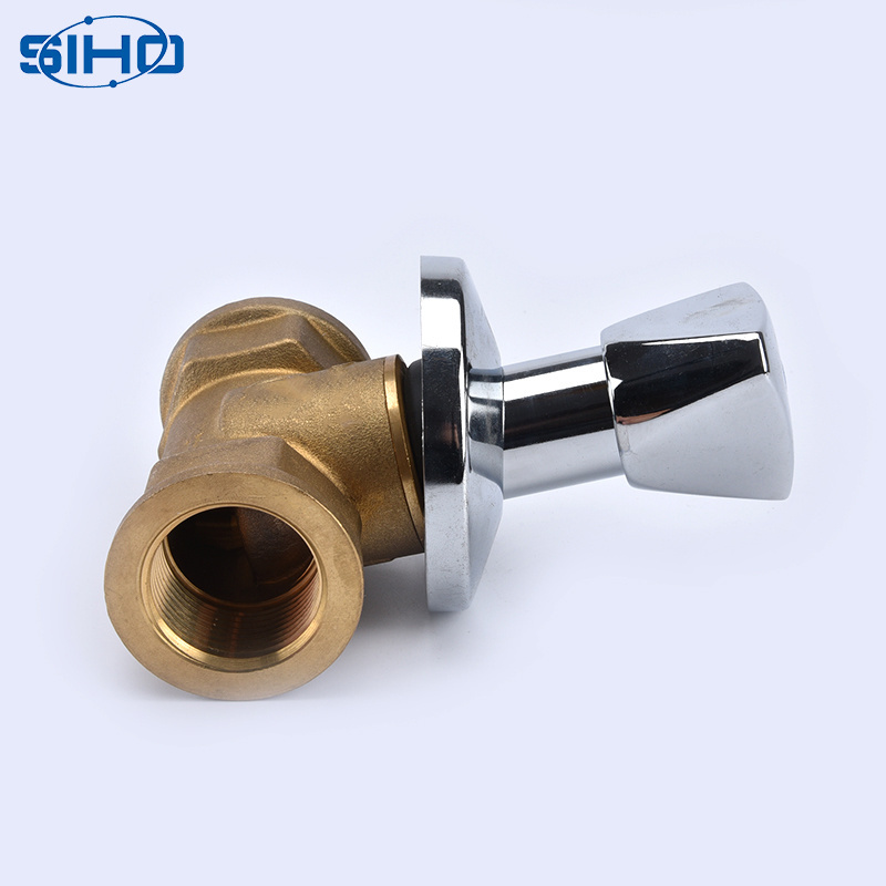 Water Built-in Stop Valve High Quality Brass Standard Normal Temperature Brass Color Ball Stop & Waste Valves Manual General BSP