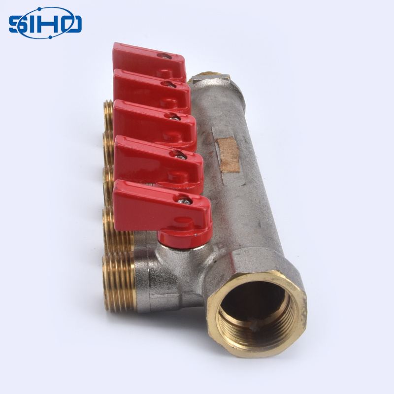 Size 1/2 3/4 brass heating manifold for water system with top quality