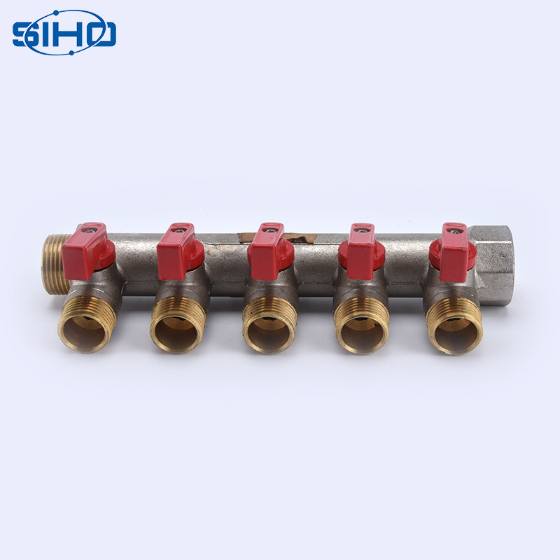 Size 1/2 3/4 brass heating manifold for water system with top quality