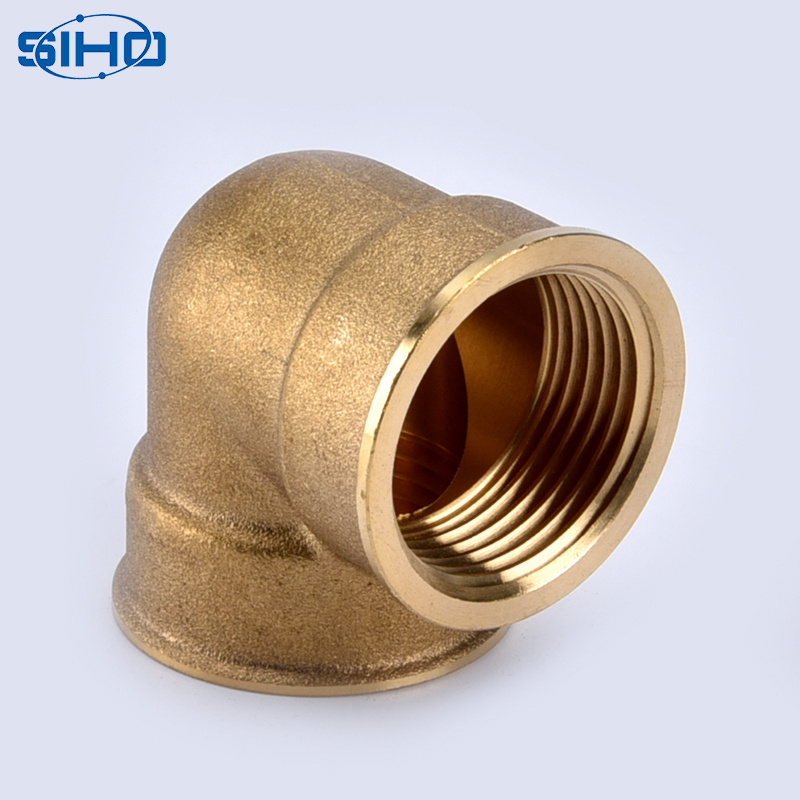 Compression Fittings Elbow Best Quality 90 Degree Fitting/brass Base Oil Water Gas Yellow Brass Color Male Square Equal ISO 9001