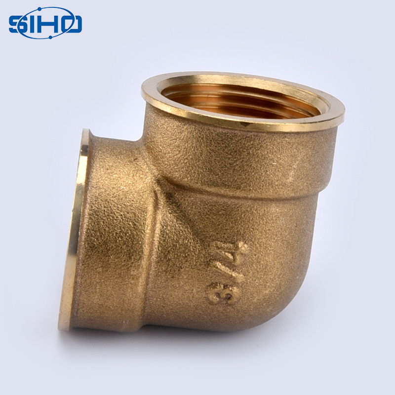 Compression Fittings Elbow Best Quality 90 Degree Fitting/brass Base Oil Water Gas Yellow Brass Color Male Square Equal ISO 9001