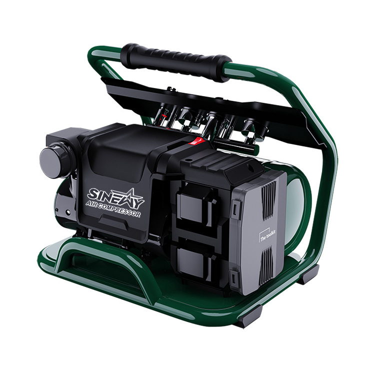 Compresor De Aire Automotriz 500W Dc 18V Mini Customized Battery Powered Tank  Piston Type Air Compressor