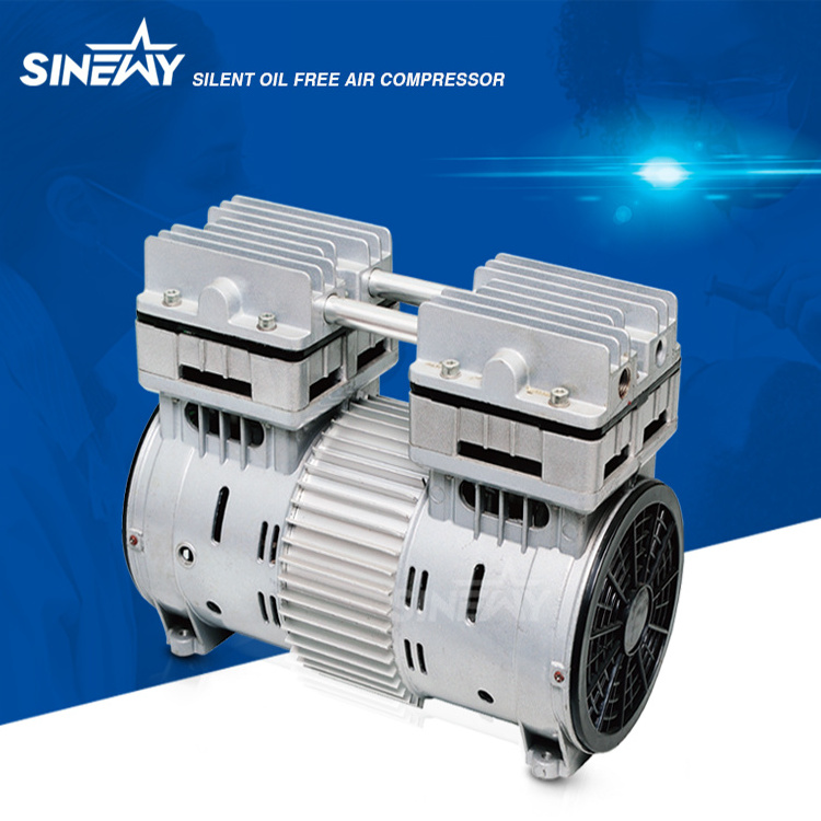 Sinewy 220V 1Hp 0.75Kw Oilless  Medical Dental  Mini Air Compressor Pump Compressor Head Air Pump