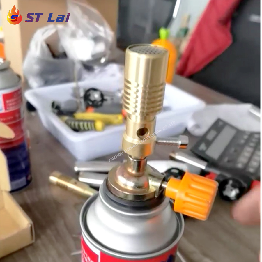 SLL 9008 Brass Lab Premium Bunsen Burner Butane Cartridge Torch Design  PortableTorch for Outdoor Camping or Lab