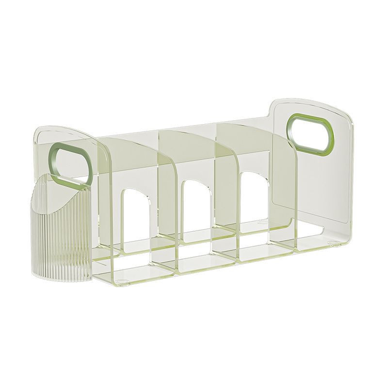 Wholesale Plastic PET Desktop File Document Holder Organizer Stationery Rack Book Display Shelf