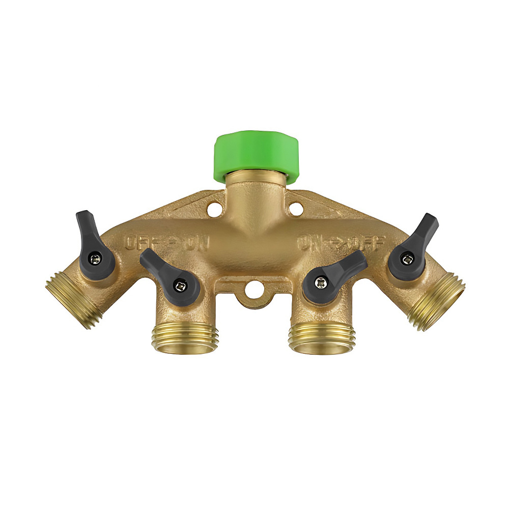 Garden Hose Y-Type  Brass Hot Manifold Faucet Water Pipe Connectors