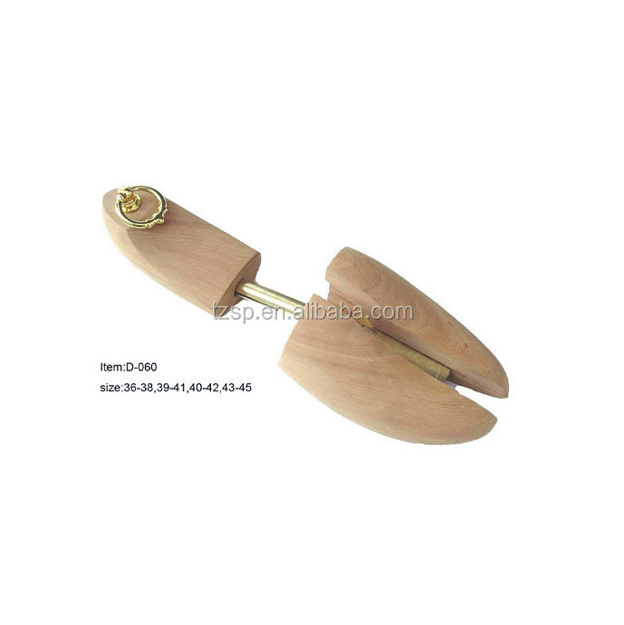 wholesale New Cedar Wood Shoe Support shoe tree logo crep adjustable rack metal spring custom wood men shoe trees