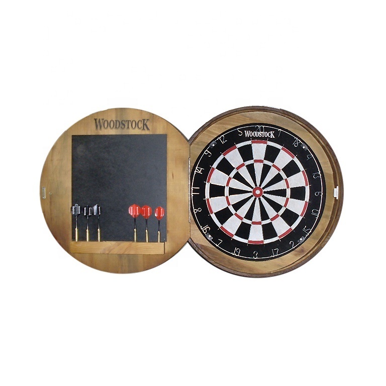 Factory direct sale custom logo wooden dart board custom darts target for darts board set bar decoration