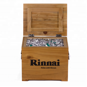 High quality customized wood cooler box for beer wooden ice bucket for ba r or outdoor