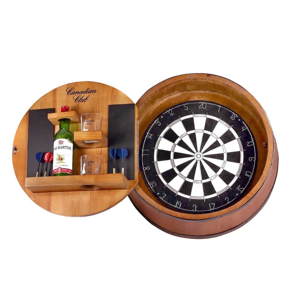 Professional Dartboard With Deluxe Wooden Cabinet Darts wooden dartboard surround