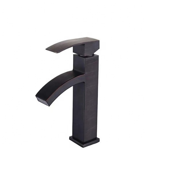 Matt Black Finished Solid Metal Brass Single Handle Modern Wash Basin Faucet