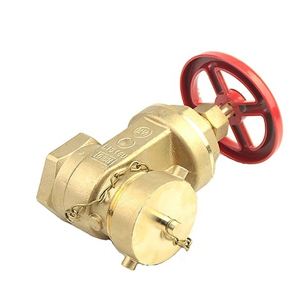 Brass fire gate valve with cover for fire hydrant fire hose