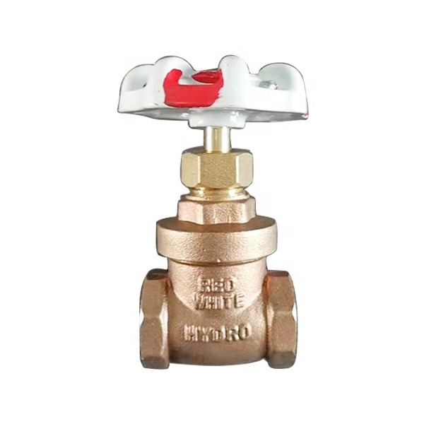 Red and white handle 125S 200WOG Water Control Spiral Water Sluice Brass Gate Valve