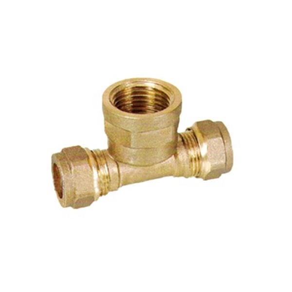 Brass Compression Fitting 90 degree female elbow for copper tube