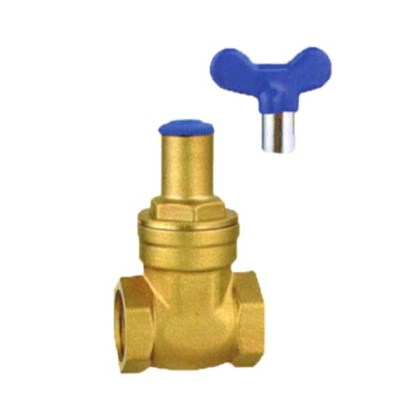 Brass Gate Valve with Key for water Oil Gas Lockable gate brake valve