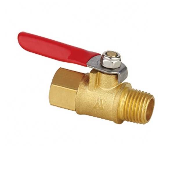 1/4 inch MaleXMale NPT Brass Ball Valve Water Moisture Air Tank Drain Shut Off