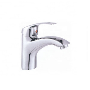 Popular Cheap Chrome Plated Bathroom Brass Single Handle Basin Faucets