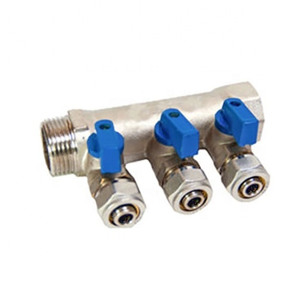 4 ways 5 ways 6 ways Brass Pex Heating Manifold brass Pex Manifold valve