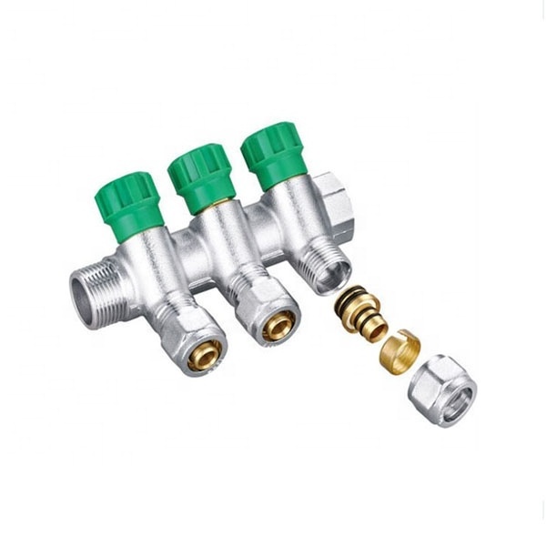 4 ways 5 ways 6 ways Brass Pex Heating Manifold brass Pex Manifold valve