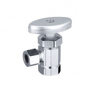 Compression style shut-off  brass angle valves with classic oval handles