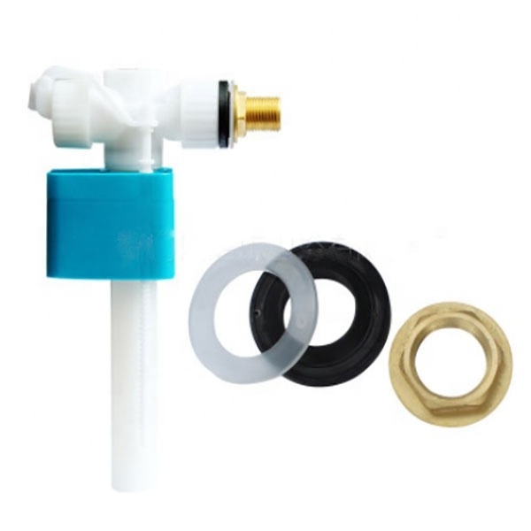 Toilet Cistern Tank Fittings - Complete Set - Fill Valve and Push Button Siphon