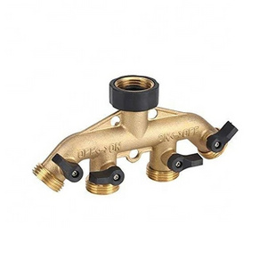 4 Way Hose Splitter Full Flow Connector for Garden tap irrigation valve