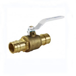 5/8inch Hose Barb Straight Through Forged Brass Micro-Cut PEX Ball Valve