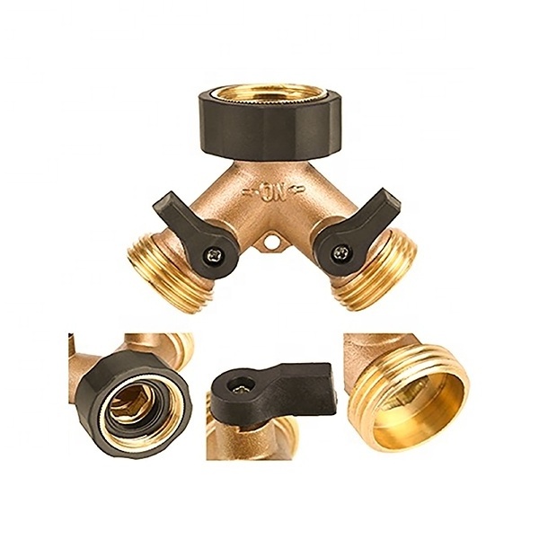 3/4inch GHT Brass Y hose fittings Garden hose connector