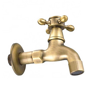 Long Bibcock Faucet Antique Brass Bathroom Mop Sink Faucets