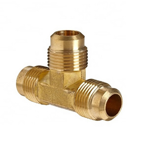 1/2"x1/2"x1/2" inch  Flare TEE  Brass Tube fittings forged Flare Tee male thread pipe fittings