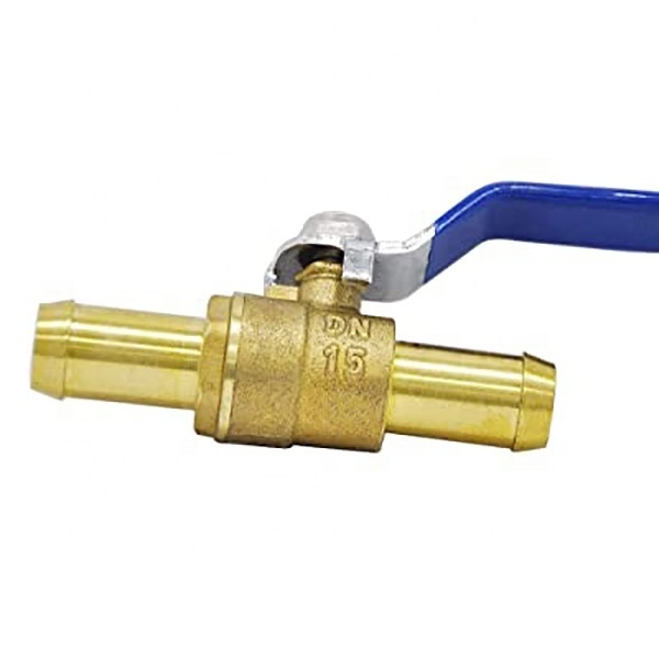 5/8inch Hose Barb Straight Through Forged Brass Micro-Cut PEX Ball Valve