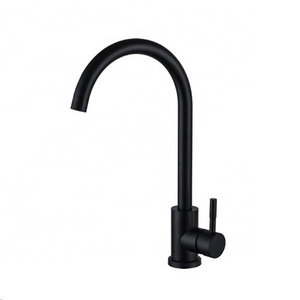 Matt Black Finished Solid Metal Brass Single Handle Modern Wash Basin Faucet