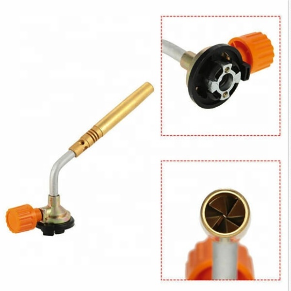 Copper double tube brazing gas butane cutting welding torch