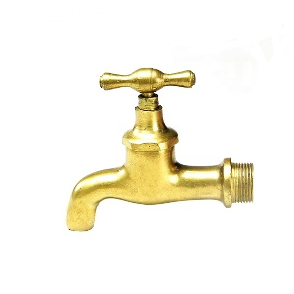 Long Bibcock Faucet Antique Brass Bathroom Mop Sink Faucets