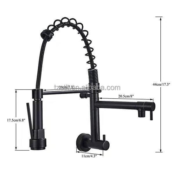 Washing water single handle durable brass stainless steel kitchen faucet