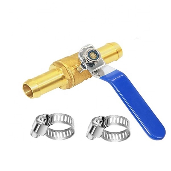 5/8inch Hose Barb Straight Through Forged Brass Micro-Cut PEX Ball Valve