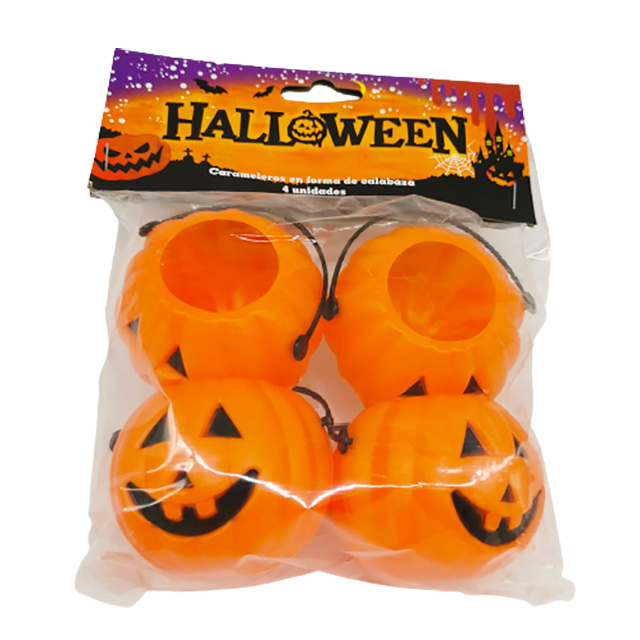 Sunup Wholesale 2023 New Design Halloween Props Portable Pumpkin Lantern Candy Basket