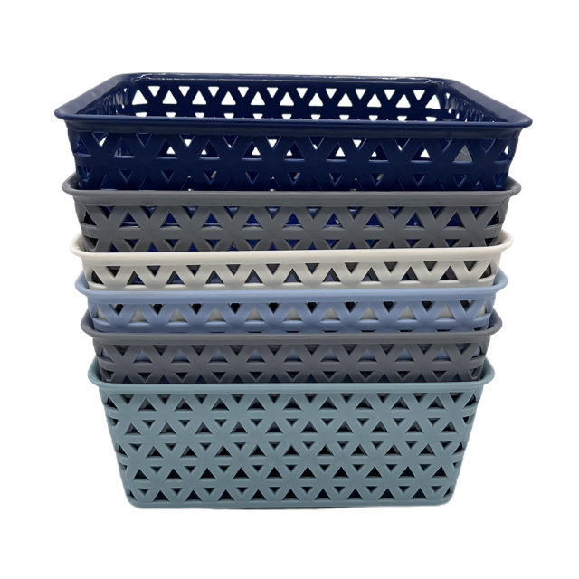 Buy Open desktop storage basket Sundry toy Box Cosmetics book stationery container Plastic household waste basket