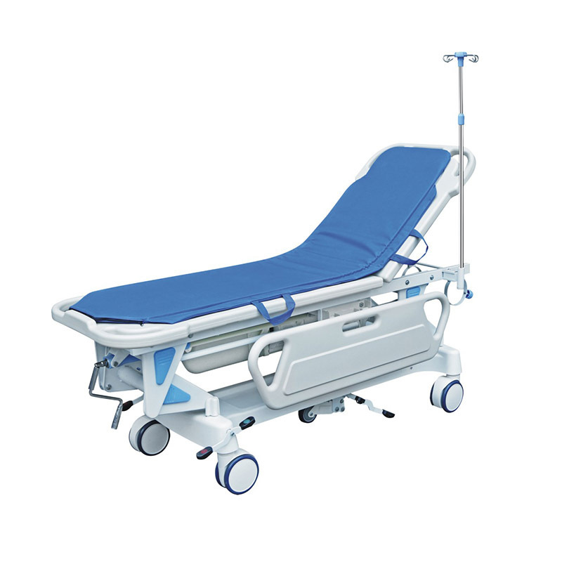 High Quality Medical Equipment First Aid Bed ICU Hospital Bed Height Adjustable Hospital Stretcher Rransfer Bed