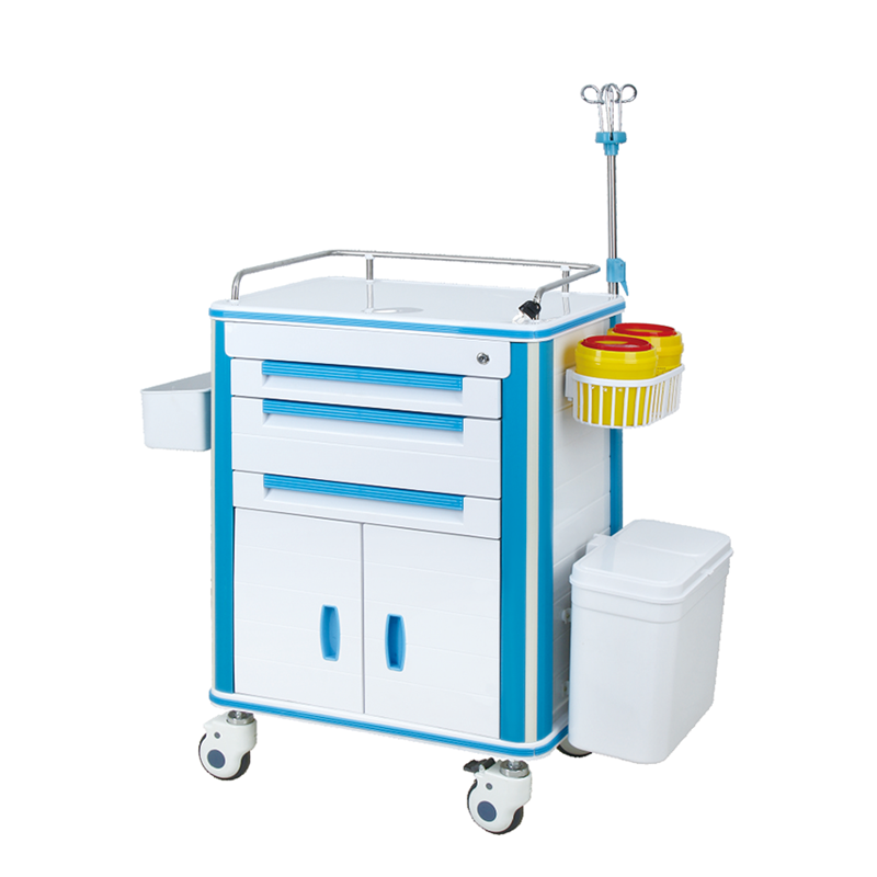 Hospital Treatment Trolleys Medicine Change Nursing Use ABS Emergency Cart Medical Trolley Rescue Cart