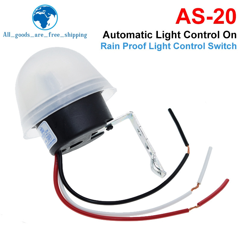 AS-20 DC 12V AC 110V 220V 10A Waterproof Sensitive Auto Photo Switch On/Off Photocell Street LED Light Switch Sensor Switch Tool