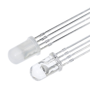 TZT 100pcs 5mm RGB LED Common Cathode / Common Anode Tri-Color Emitting Diodes f5 RGB Diffused / Transparent Highlight